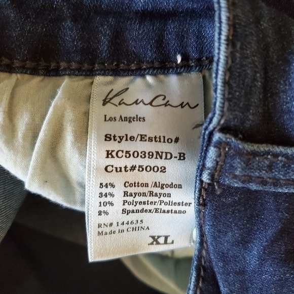 KanCan High Rise Dark Wash Skinny Jeans XL - Picture 8 of 9